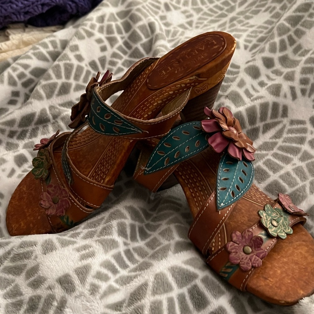 Spring Step L’Artiste Leather Sandals - Picture 3 of 8